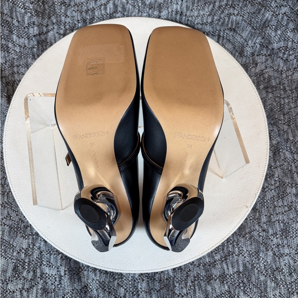 JW Anderson Chain Heel Pump Black Calf - Picture 9 of 11